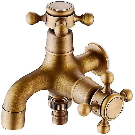Robinet de toilette ancien de style européen, robinet de piscine avec lave-linge à eau froide et serpillière (double usage)