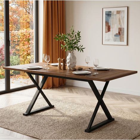 MEUBLIV Tavolo da pranzo 180x90 cm noce e nero – 6-8 persone (1/5)