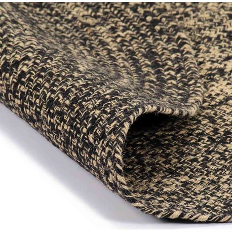 Maison Exclusive - Teppich Handgefertigt Jute Schwarz und Natur 9 (1/5)