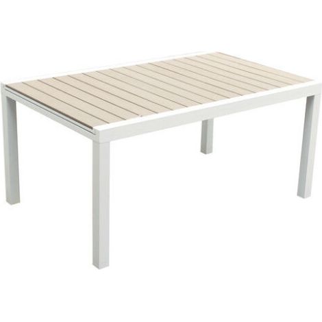 TAVOLO POLYWOOD 164-225X90XH75CM BIANCO DOGATO. (1/2)