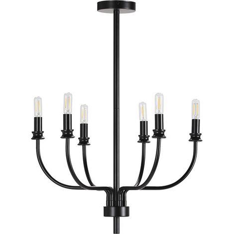 Suspension chandelier noire en métal - noir (1/3)