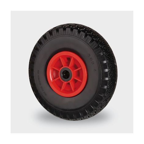 Roue de chariot 260mm x 75mm, alésage 25mm, longueur 74mm, Roulement à rouleaux, Capacité de 75kg ( Prix pour 1 )