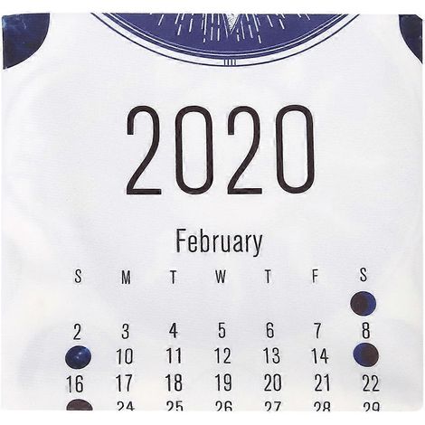 Stoffwandkalender 2020, schlichtes Design, 50 x 70 cm, Wanddekoration für Zuhause, einfach aufzuhängen, eleganter Hintergrund (1/5)