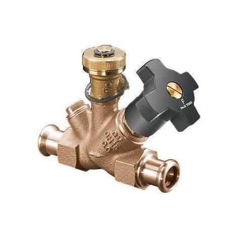 Oventrop Aquastrom F Freistromventil mit Entleerung Pressanschluss 22mm DN20 Rotguss 4201254 (1/2)