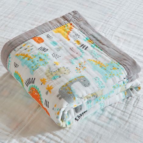 Baby Cotton Blanket Soft Cartoon Cotton Blanket, Baby Seat Blanket, Bath Towel, Swaddle Blanket (1/5)