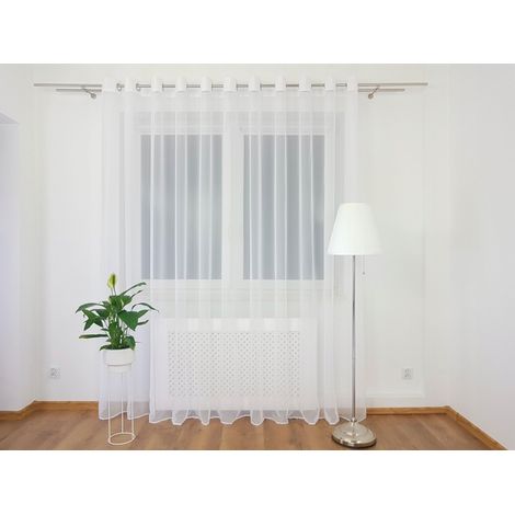 Cortina de voile confeccionada con ojales de 400x250cm. (1/5)