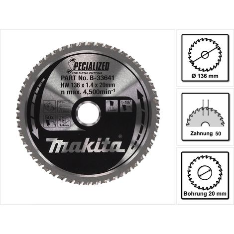 Makita Sägeblatt SPECIALIZED 136x20x50Z (1/5)