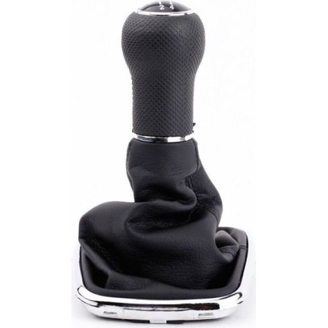 Soufflet De Levier De Vitesses - Cuir Pu Noir - Pour Vw Golf Bora Jetta Gti Mk4 1999-2004 - 5 Rapports - 1 Pièce (1/5)