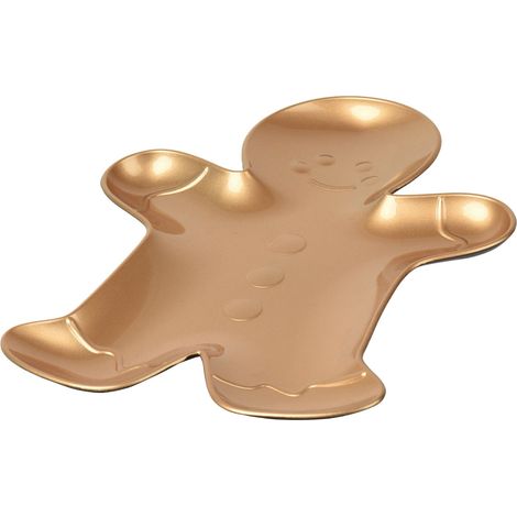Sottopiatto sagomato gingerbread 27 x 20 x 1,5 cm oro Peraga Christmas