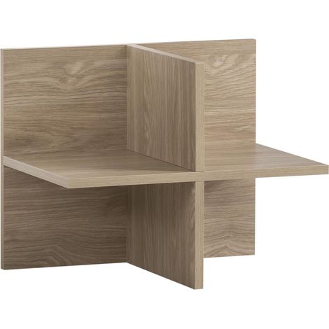 Croisillon de rangement pour étagère, décor chêne clair, 47,5 × 32,8 × 38,4 cm (1/4)