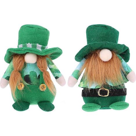 Stück Kleeblatt-Puppen (gesichtslos) als Dekoration für den St. Patrick's Day-12X5CM-Green (1/3)