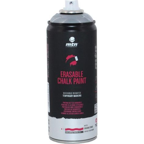 Bombe de peinture à la craie effaçable Chalk - Marquage - Argent - 400ml - MTN Pro (1/3)
