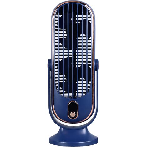 Ventilateur de bureau 1800 mah USB moteur sans balais oscillant silencieux 5 vitesses tour de bureau pour maison voiture bureau bleu (1/5)