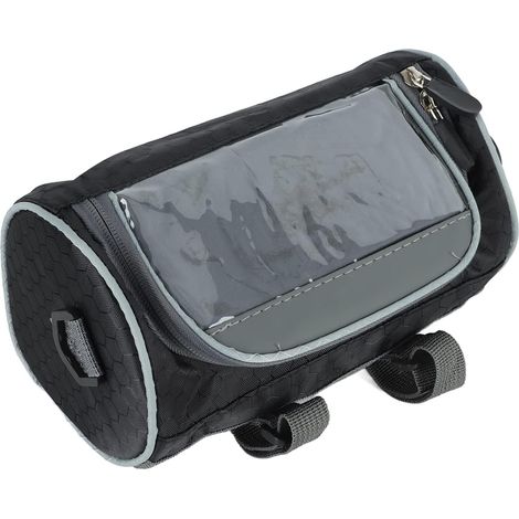 Fahrrad-Frontrahmentasche, Lenkertasche, wasserdichte Fahrradtasche mit abnehmbarem Schultergurt für die Handy-Navigation