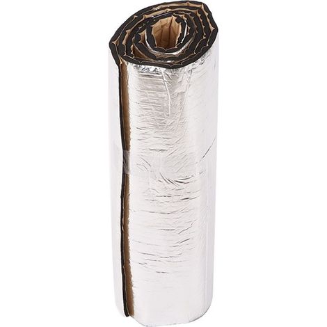 Tapis en mousse d'isolation thermique et phonique pour voiture, 200x50cm, épaisseur 10mm, argent, pour capot, panneau arrière, pare-feu (1/5)