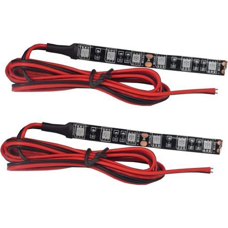 Set of 2 universal yellow LED flashing light bars 5050 12V for bicycle, motorcycle and vehicle (1/5)