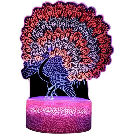 Veilleuse 3D originale et créative, lampe de chevet LED, style 2