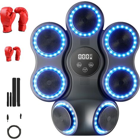 Boxtraining Pad, Bluetooth-Konnektivität, interaktives LED-Display, Erwachsene Kinder (1/2)