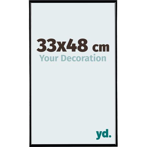 yd. - Cadre photo 33x48 - Noir Brillant - Plastique - Evry