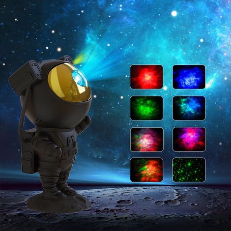 LED Starry Sky Projector, Astronaut Projector Lamp, Room Decoration Night Light for Kids Adults Home Party (Black Gold)