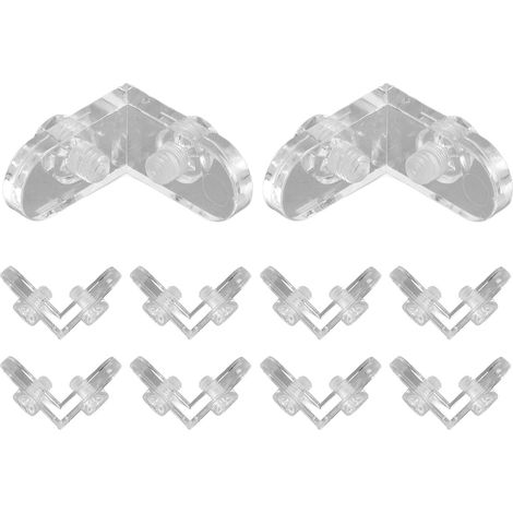 KICHOUSE Supports de Esquina Acrílicos Transparentes en L, 10 (1/5)