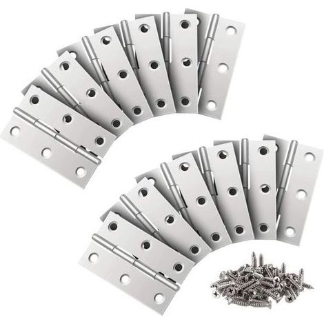 24 Pièces Charnière Inox,66MM Paumelles de Porte,Charniere PianoPour La Maison Meubles Matériel Armoire Garde Porte Tiroir (1/5)