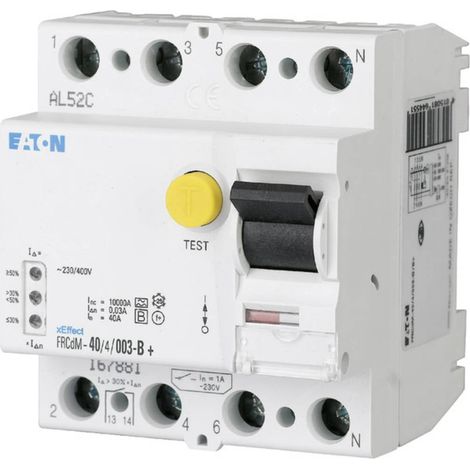 Interruttore differenziale Eaton 4 poli 63 A 30 mA (1/3)