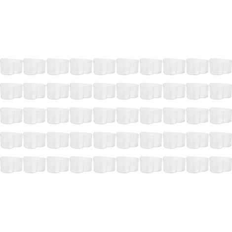50 Pièces Moule à Bougie Cœur Transparent Résistant à la Chaleur pour Fabrication de Bougies DIY (1/5)