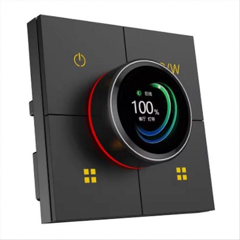 TuYa X3-Dimm-Smart-Schalter, multifunktionales Smart-Panel für die Hausautomation, Schwarz (1/5)