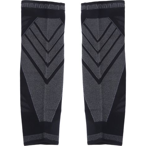 Lot de 2 genouillères fines d'été en nylon tricoté flexible, manche longue, protection sportive, taille XL (1/5)