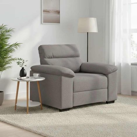 vidaXL Canapé-fauteuil taupe 100x81x84 cm en tissu (1/5)
