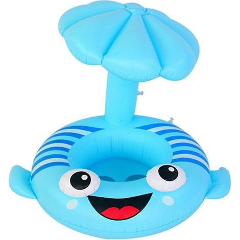 Bouée gonflable pour enfants en forme de poisson plat avec siège.