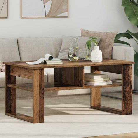 Couchtisch mit Speicher Altholz 96 x 54 x 44 cm Holzwerkstoff