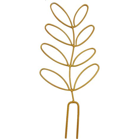 Tuteur de plantes grimpantes, support floral en or, tige de fixation pour jardin, pot de fleurs, 11,5 x 31,5 cm (1/4)