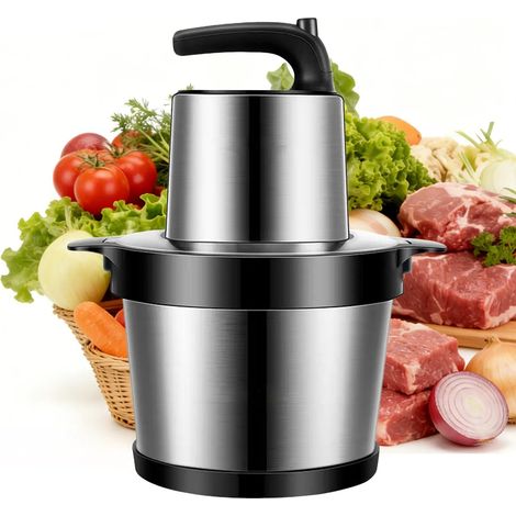 Hachoir alimentaire 1000 W, hachoir à viande robuste en acier inoxydable, robot de cuisine pour mélanger et hacher (1/5)