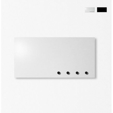 Moderner Wand-Schlüsselhalter mit magnetischer Tafel Mini - Grau (1/5)