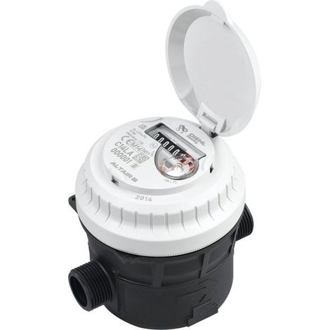 Compteur d'eau volumétrique composite ALTAIR DN15 3/4" – Filetage plomberie 110mm – Pour installations en milieu froid – Diehl Metering