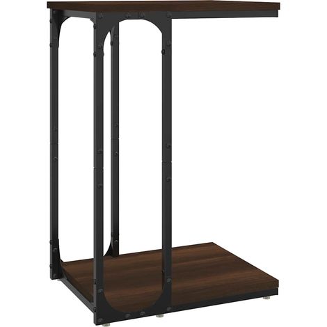 Maison Exclusive - Mesa auxiliar madera contrachapada marrón robl