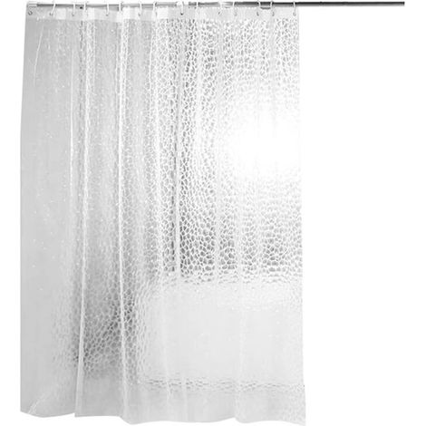 Rideau De Douche - EVA - 180 X 200 Cm - Anti Moisissure - Antibactérien - Séchage Rapide - Pour Baignoire - 1 Pièce (1/5)