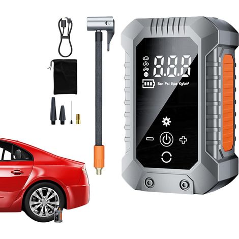 Gonfleur pour Pneus De Voiture,sans Fil Rechargeable Arrêt Automatique,Pompe À Air Portable Gonfleur pour Pneus pour Vélo Moto Berline SUV Auto Réparation Urgente Voyage Route Garage (1/5)