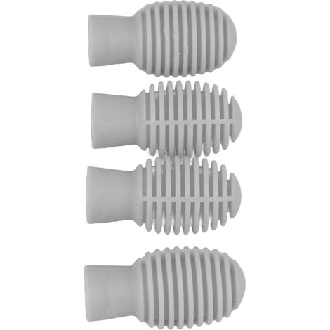 4 embouts silencieux en silicone pour baguettes de batterie, amortisseurs anti-bruit, accessoires percussion gris (1/5)