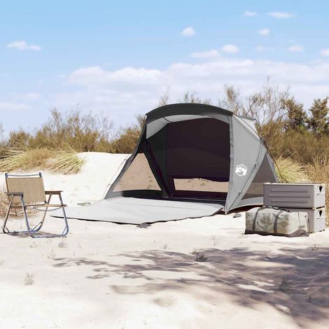 Strandzelt 2 Personen Grau Wasserdicht