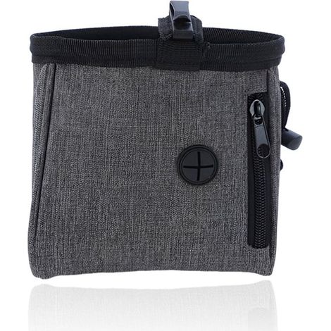 Sacoche de récompense pour chien – Gris – Sac à friandises – Promenade et entraînement – Portable (1/5)