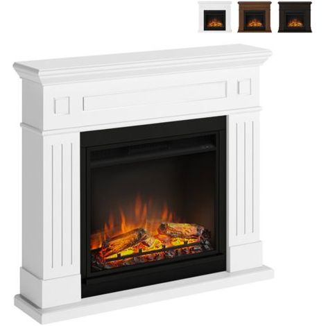 Habillage de cheminée pour insert Powerflame modèle Larsen – MDF haute qualité – Finition blanc pur – Montage facile avec accessoires inclus – Tagu
