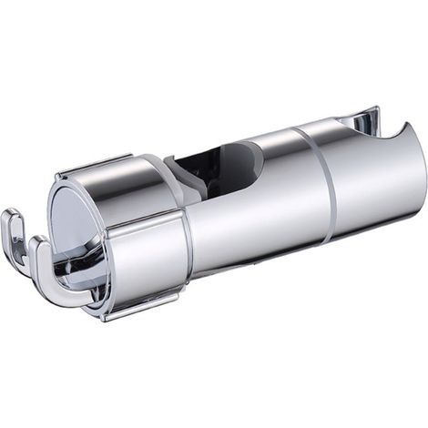 Support de pommeau de douche universel pour tiges rondes de 18 à 25 mm - amovible - réglable - chromé (1/5)