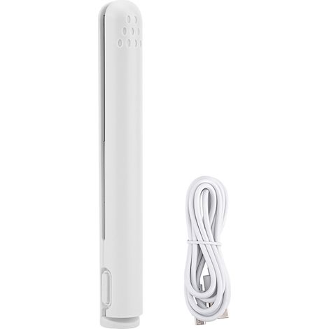 Lisseur de cheveux 2-en-1 Mini USB céramique, fer à friser et lisser portable, plaque chauffante, coiffure rapide, voyage, noir. (1/2)