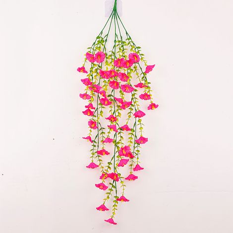Fleur Artificielle Liseron Rose Fuchsia - Guirlande Décorative Murale pour Intérieur et Extérieur, Décoration Végétale Réaliste