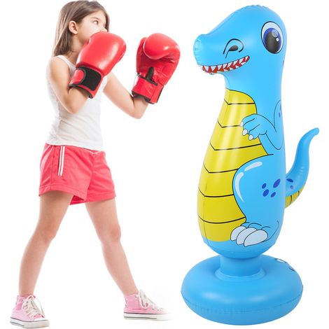 Sac de frappe gonflable debout pour enfants 120cm, équipement de fitness en PVC pour boxe et entraînement