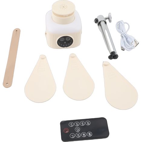 Ventilateur de camping portable rechargeable 7200 mAh avec lampe, crochet et minuterie, idéal pour tente, auvent, camping-car, porche, plage. Longue autonomie et trépied inclus. (1/4)