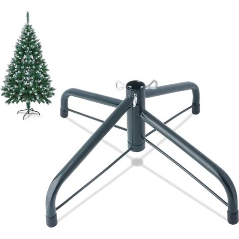 Weihnachtsbaumständer – 1 Stück – Klappbares Eisen – Befestigung mit Rändelschraube – Für Bäume von 0,8 bis 2,2 m Höhe – Durchmesser 2,3 cm (1/5)